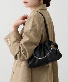 russet レザー巾着ミニショルダーバッグ(CE-1637)