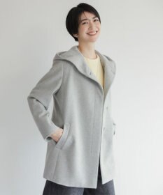 J.PRESS LADIES L ショートビーバー フーデット コート