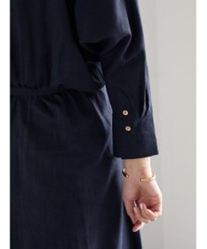 Te chichi レーヨンリネン共ベルトシャツワンピース