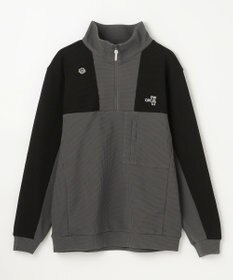 PW CIRCULUS 今が旬トップス！【ドライな肌触り / UV遮蔽率98.9% UVカット / ストレッチ】【MEN】ワッフルハーフジップトップス  ゴルフ