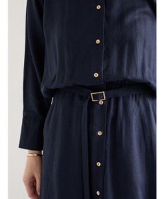 Te chichi レーヨンリネン共ベルトシャツワンピース