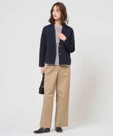 J.PRESS LADIES S チノストレッチ ワイドパンツ