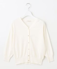 Feroux 【洗える・接触冷感・UVカット】ハートボタン7分袖 カーディガン