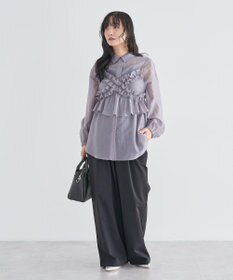 Green Parks 【WEB限定】ＳＥＴ２点フリルビスチェ＋シャツチュニックⅡ