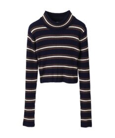 WEGO リブハイネックショートニット