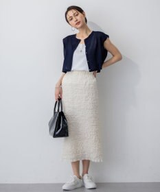 23区 L 【GOLD LABEL】シュリンクレース スカート