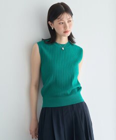 YECCA VECCA 【マシンウォッシャブル】ノースリーブリブニット