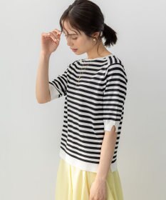 組曲 L 5分袖ニットＴシャツ