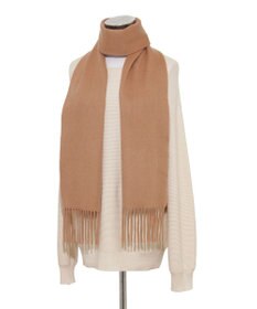 MOONBAT プラスムーンバット (+moonbat) カシミヤ100％無地マフラー 洗える 190㎝×30㎝