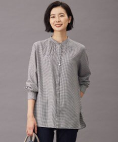 J.PRESS LADIES L 【洗える】Pe/Vis サイロチェック ブラウス