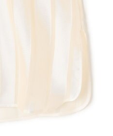 BEIGE， HAUYNITE / シアーストライプバンドカラーブラウス