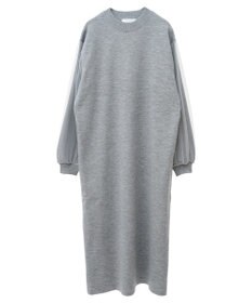 Green Parks 杢グレー袖チュールニットワンピース