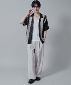 WEGO マルチストライプニットシャツ（S）