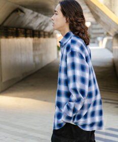 WEGO オンブレチェックシャツ