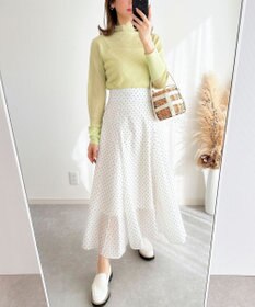 Green Parks AnriettMusee ドットフレアーロングスカート