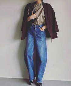 woadblue 再入荷＜坪田あさみさんコラボ＞コットン100％ ブレットデニムパンツ