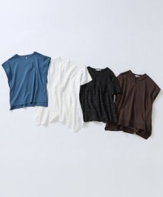カットワークエンブロイダリー スカラップヘム トップス / 23区