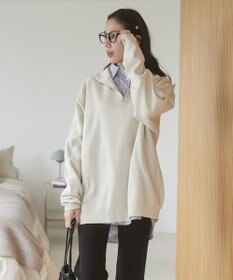 WEGO 【ユニセックス着用ITEM】ミラノリブハーフジッププルオーバー