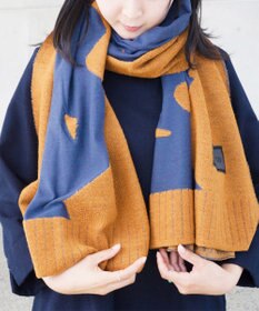 nitorito 【UNISEX】mountain&moon 山と月モチーフ柄 ストール