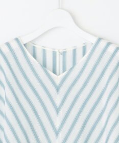 自由区 S 【洗える】テンセルリネンリボン ブラウス