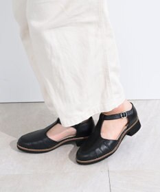 Pointer 本革 通気性Tストラップパンプス