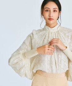 BEIGE， CAMILLE / ジャガードブラウス