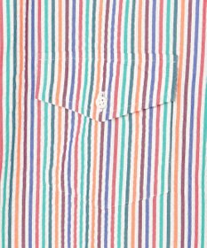 J.PRESS MEN 【J.PRESS ORIGINALS】Cotton Silk Seersucker Regular Half Sleeve Shirt / Baggy-Fit