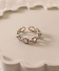 Tiaclasse 【安田美沙子さん着用】キュービックチェーンリング