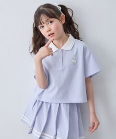 ANY KIDS 【洗濯機可能/吸汗速乾】ドライタッチ ショート丈ポロシャツ