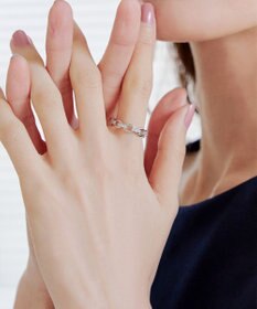 Tiaclasse 【安田美沙子さん着用】キュービックチェーンリング