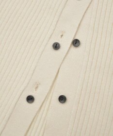 Green Parks 配色レイヤードポロリブニットカーディガン