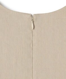 BEIGE， MICA / リネンブレンドノースリーブロングドレス