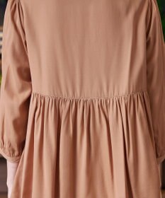 Tiaclasse L 【洗える】レーヨンツイルギャザーブラウス