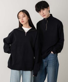WEGO 【ユニセックス着用ITEM】ミラノリブハーフジッププルオーバー