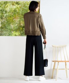 自由区 S 【洗える】ライトフィールジャージータックワイド パンツ