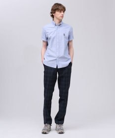 J.PRESS MEN クールマックスサッカー ステムテーパードパンツ