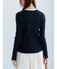 Te chichi リブVネックカーディガン