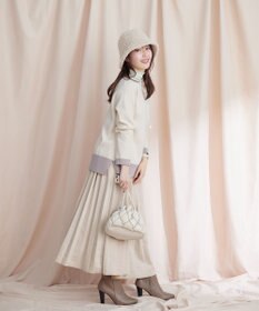 Tiaclasse 【洗える】 配色スリットニットトップス