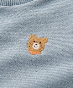 MIKI HOUSE HOT BISCUITS 【70-120cm】【Everyday Series】ワンポイント くすみカラー裏毛パイルトレーナー