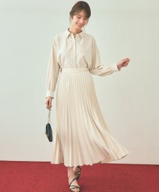 ANY SIS 【UVカット・アンチピリング・洗える】ウーステッドエステル  プリーツスカート