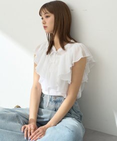 earth music&ecology ２ＷＡＹフリルブラウス