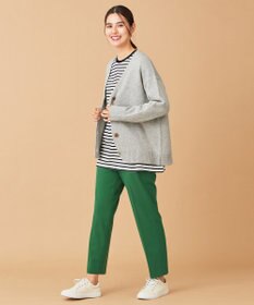 ANY L 【ウエストゴム/ストレッチ/裏起毛】シークレットウォーム　テーパードパンツ