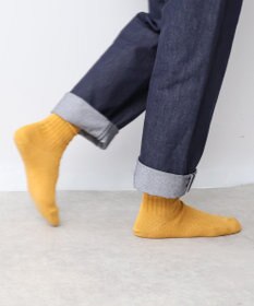 WHITE MAILS PAPER WIDE RIB CREW SOCKS ソックス