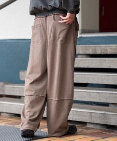 WEGO 【ユニセックス着用ITEM/ウエストゴム/MLサイズ展開】バルーン3Dスウェットパンツ