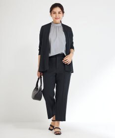 23区 L 【Lサイズ限定】ソフトストレッチポンチ テーパードパンツ