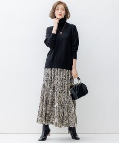 23区 【滝沢眞規子さん着用/洗える】ピュアカシミヤ タートルネック ニット