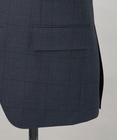GOTAIRIKU シワになりにくい【御幸毛織/みゆきけおり】DRYSPINNER 平織スーツ_ネイビー格子