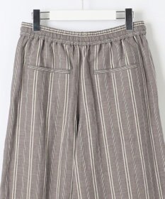 自由区 S 【カタログ掲載・セットアップ対応・洗える】リネンビスコースストライプドロスト パンツ
