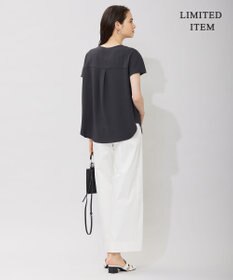 ICB L 【WEB限定・洗える】BackSatinGeorgette ブラウス