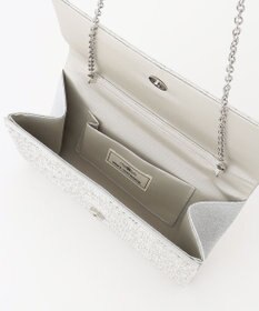 GRACE CONTINENTAL パターンラインストーンクラッチバッグ